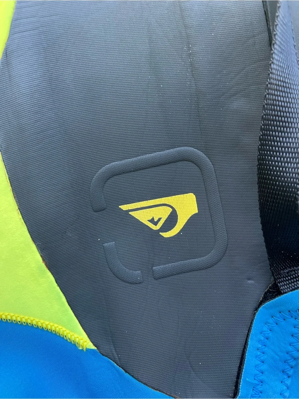 Quiksilver Kids Blue, Neon Green & Gray Full Sleeve Shorty Wetsuit